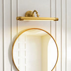 Applique murale LED dorée pour salle de bain avec lumière chaude