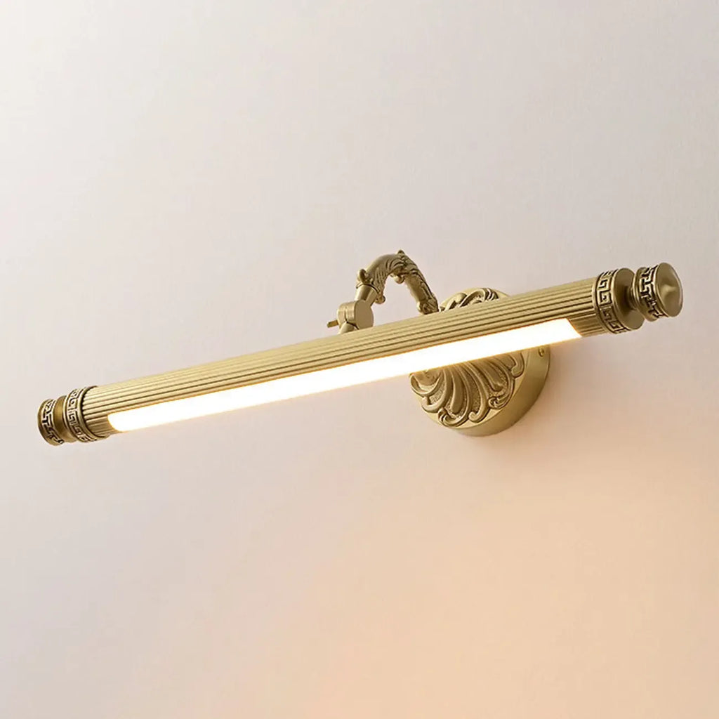 Applique murale LED dorée pour salle de bain avec lumière chaude