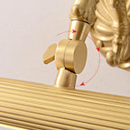Applique murale LED dorée pour salle de bain avec lumière chaude