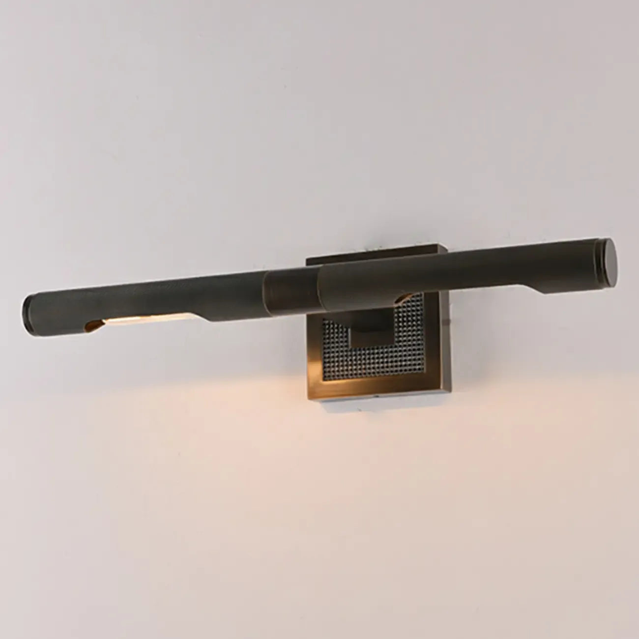 Lampada da Parete da Bagno Lineare Moderna Nera a 2 Luci