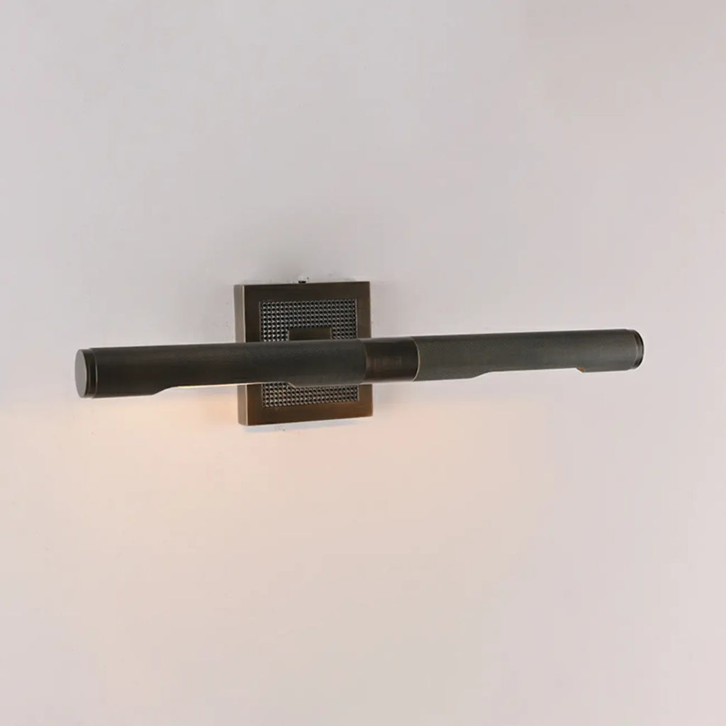 Lampada da Parete da Bagno Lineare Moderna Nera a 2 Luci