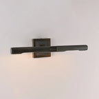 Lampada da Parete da Bagno Lineare Moderna Nera a 2 Luci