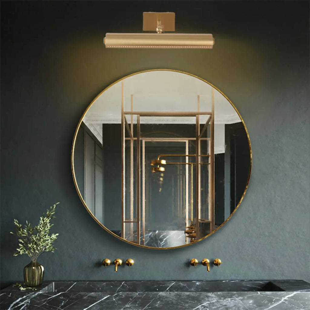 Applique moderna a 2 luci dritta a LED con paralume in rame