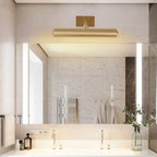 Applique moderna a 2 luci dritta a LED con paralume in rame