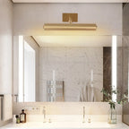 Applique moderna a 2 luci dritta a LED con paralume in rame