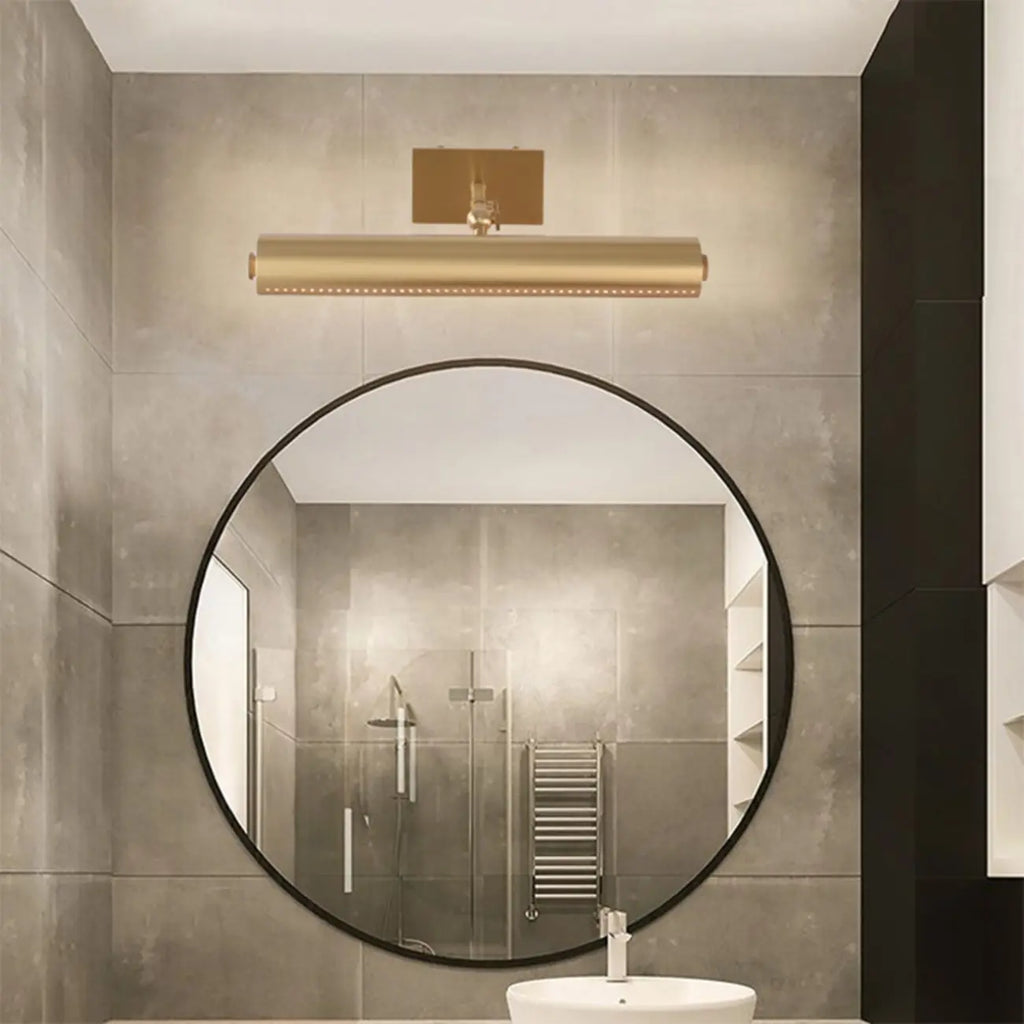 Applique moderna a 2 luci dritta a LED con paralume in rame