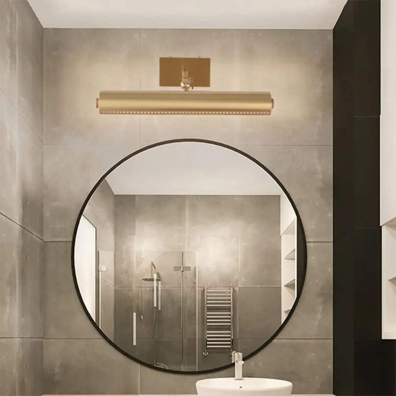 Applique moderna a 2 luci dritta a LED con paralume in rame