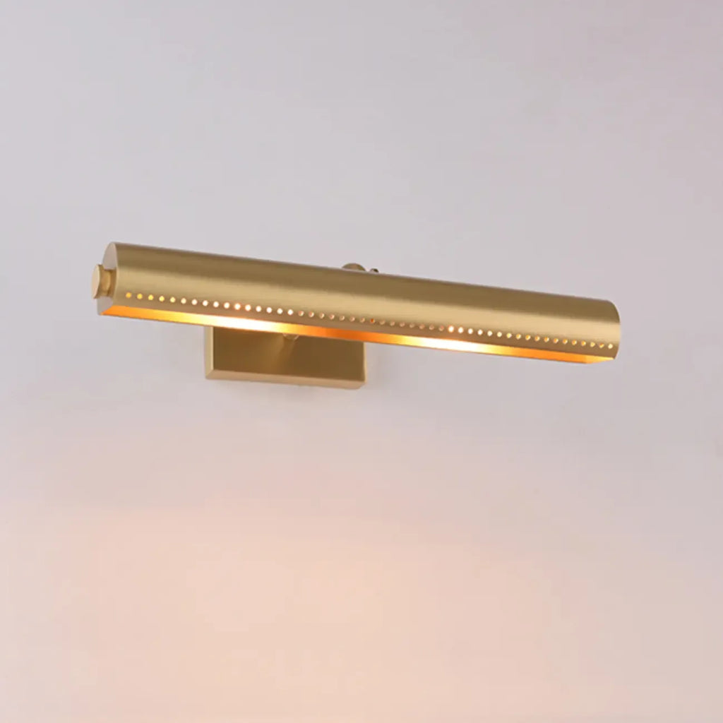 Applique moderna a 2 luci dritta a LED con paralume in rame