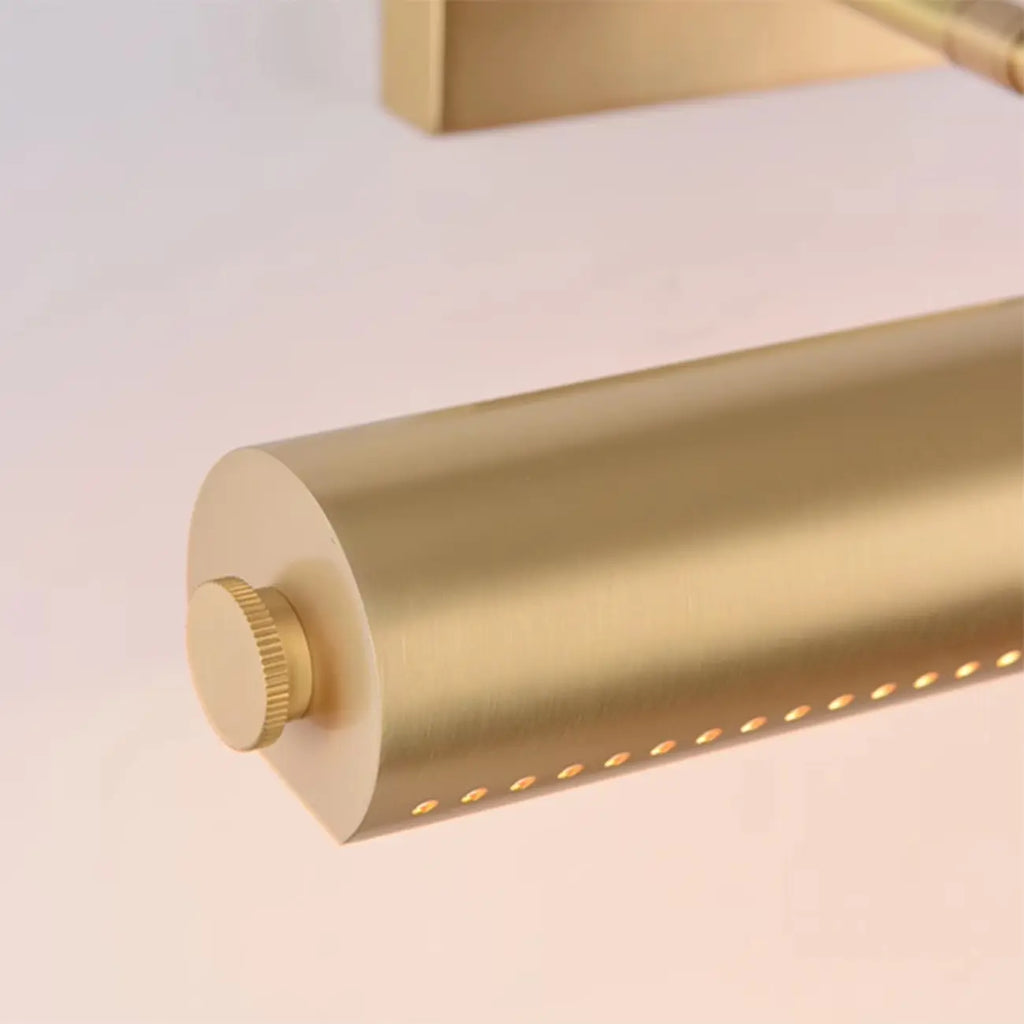 Applique moderna a 2 luci dritta a LED con paralume in rame