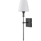 Applique murale moderne en tissu à LED pour salle de bain