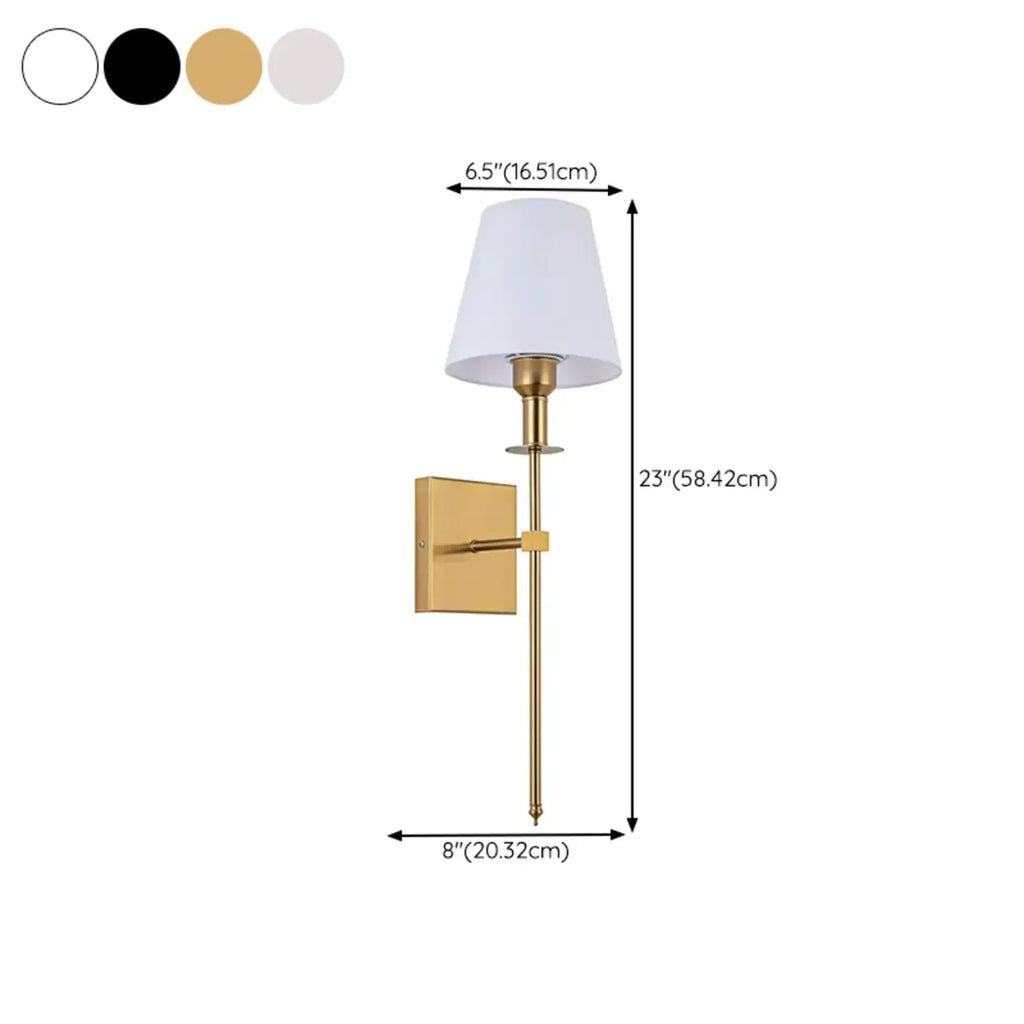 Applique murale moderne en tissu à LED pour salle de bain