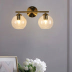 Applique murale moderne à deux globes LED pour salle de bain