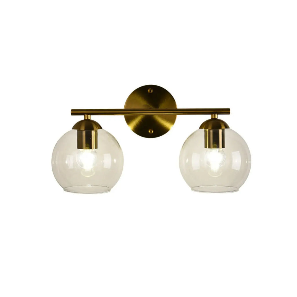Applique murale moderne à deux globes LED pour salle de bain