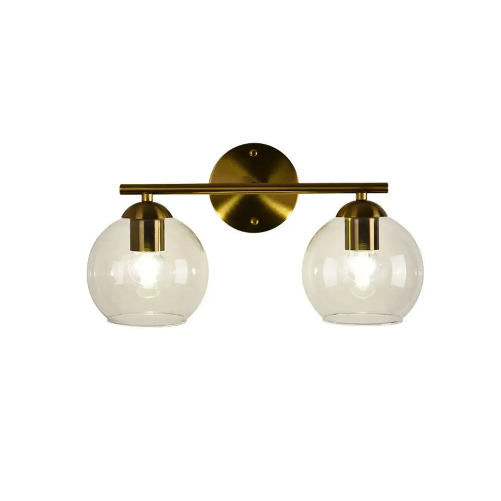 Applique murale moderne à deux globes LED pour salle de bain