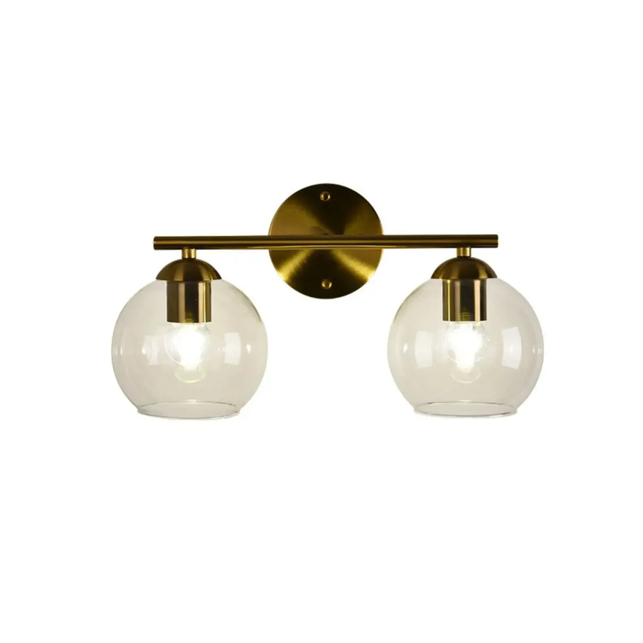 Applique murale moderne à deux globes LED pour salle de bain