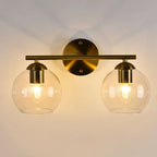 Applique murale moderne à deux globes LED pour salle de bain