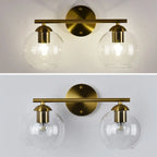 Applique murale moderne à deux globes LED pour salle de bain