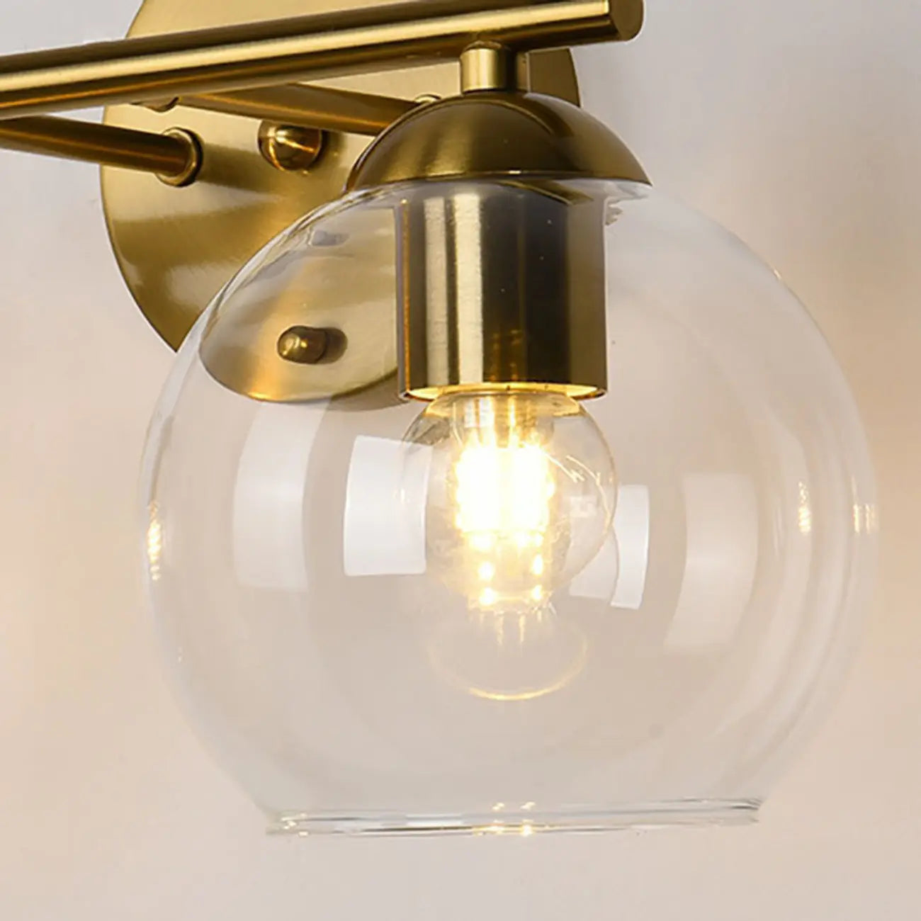 Applique murale moderne à deux globes LED pour salle de bain