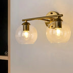 Applique murale moderne à deux globes LED pour salle de bain