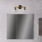 Applique murale moderne à deux globes LED pour salle de bain