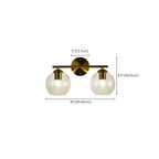 Applique murale moderne à deux globes LED pour salle de bain