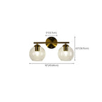 Applique murale moderne à deux globes LED pour salle de bain