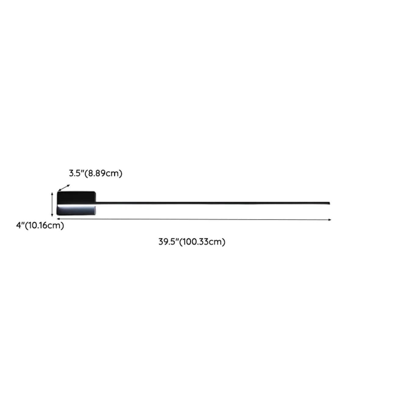 Applique murale LED moderne pour salle de bain avec barre mince