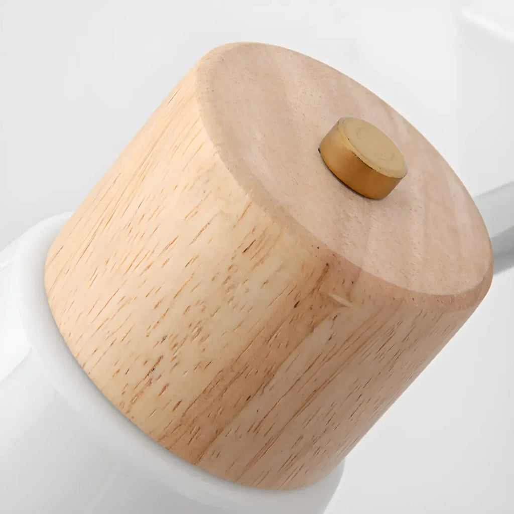 Applique murale moderne à 2 lumières en bois et verre pour salle de bain
