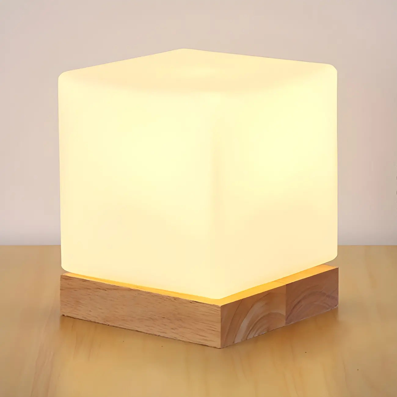 Lampe de chevet créative en bois en forme de maison