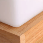 Lampe de chevet créative en bois en forme de maison