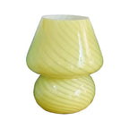 Lampe de table compacte en verre à motif en spirale pour usage résidentiel