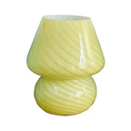 Lampe de table compacte en verre à motif en spirale pour usage résidentiel