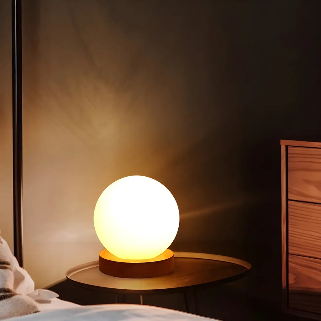 Lampe de chevet créative en bois en forme de maison