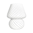 Lampe de table compacte en verre à motif en spirale pour usage résidentiel