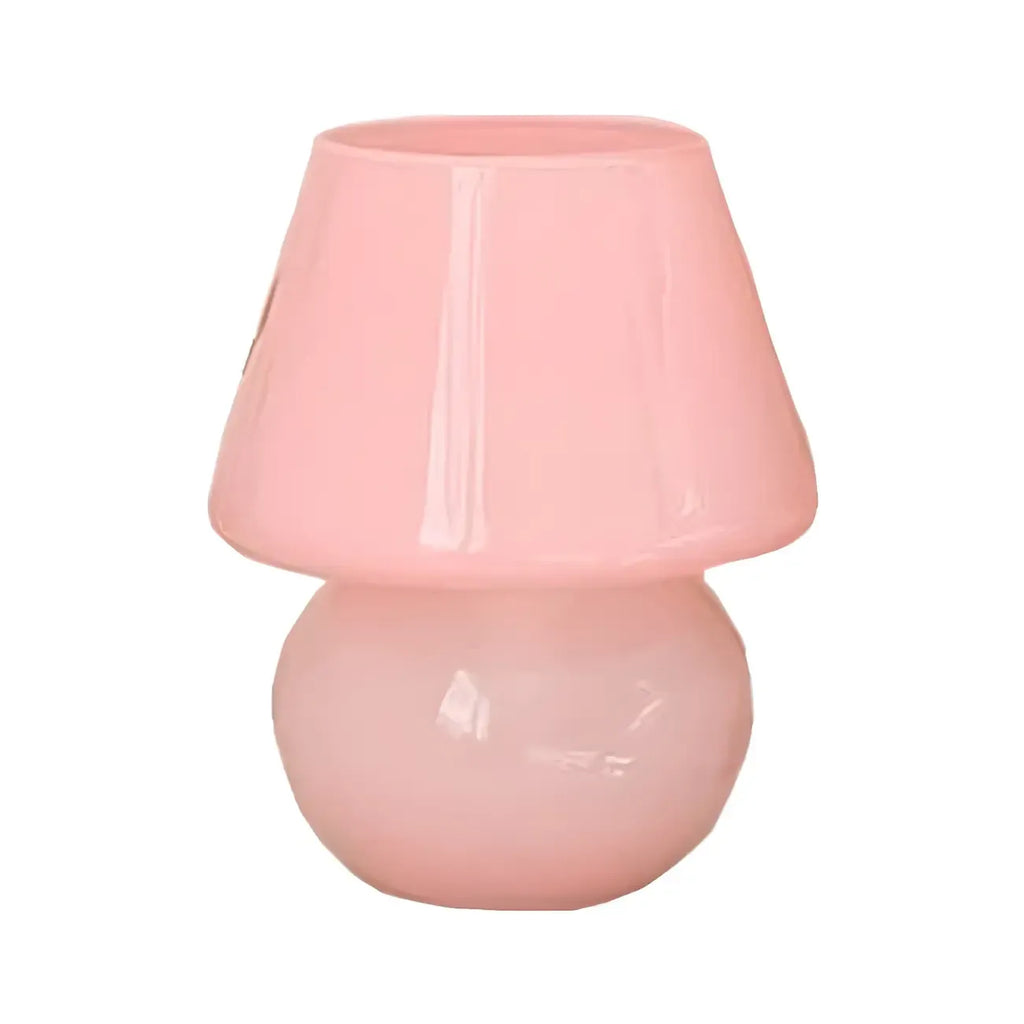 Lampe de table compacte en verre à motif en spirale pour usage résidentiel