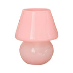 Lampe de table compacte en verre à motif en spirale pour usage résidentiel