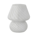 Lampe de table compacte en verre à motif en spirale pour usage résidentiel