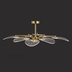 Plafonnier LED semi-encastré de luxe en forme de feuille pour chambre à coucher