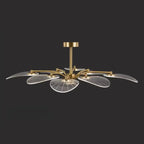 Plafonnier LED semi-encastré de luxe en forme de feuille pour chambre à coucher