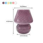 Lampe de table compacte en verre à motif en spirale pour usage résidentiel