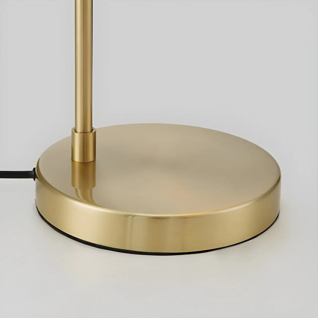 Lampada da tavolo moderna con globo in vetro e base dorata per camera da letto
