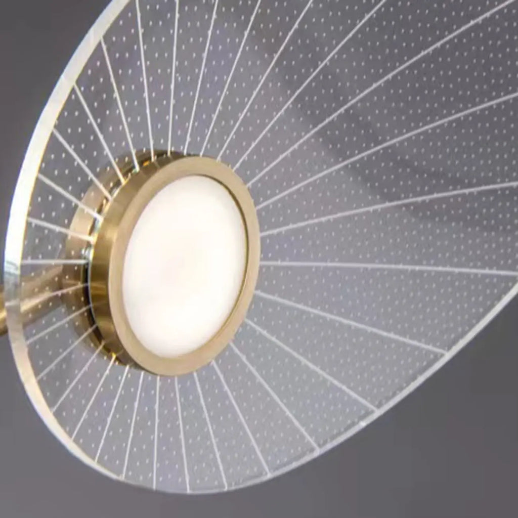 Plafonnier LED semi-encastré de luxe en forme de feuille pour chambre à coucher
