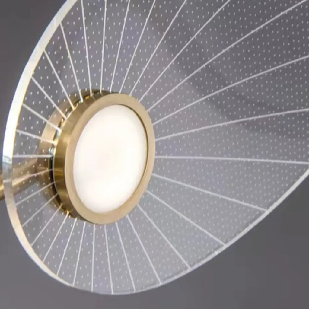 Plafonnier LED semi-encastré de luxe en forme de feuille pour chambre à coucher