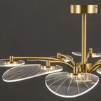 Plafonnier LED semi-encastré de luxe en forme de feuille pour chambre à coucher