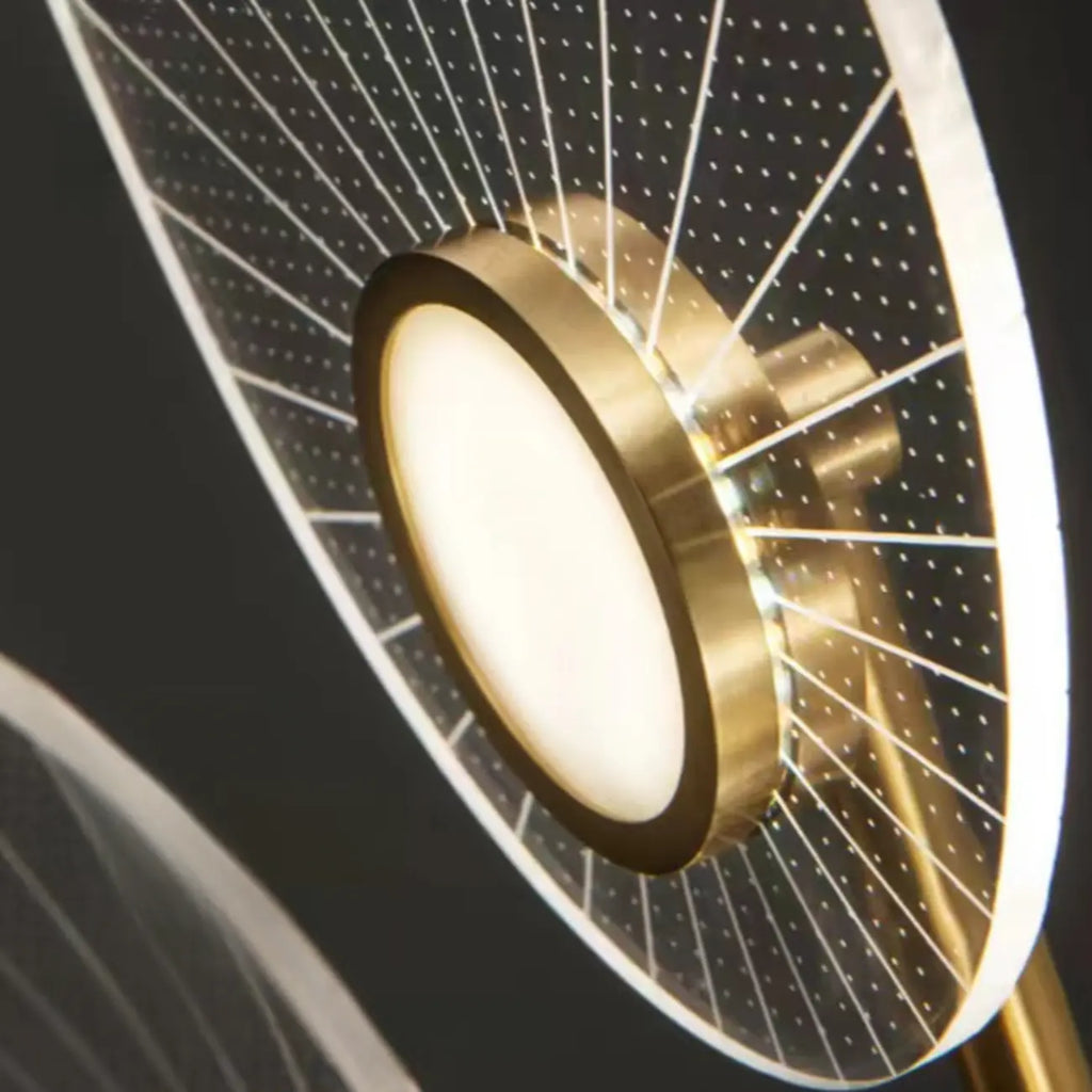Plafonnier LED semi-encastré de luxe en forme de feuille pour chambre à coucher
