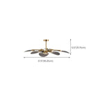 Plafonnier LED semi-encastré de luxe en forme de feuille pour chambre à coucher