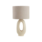 Lampada da tavolo con base in resina e paralume cilindrico Art Déco per camera da letto