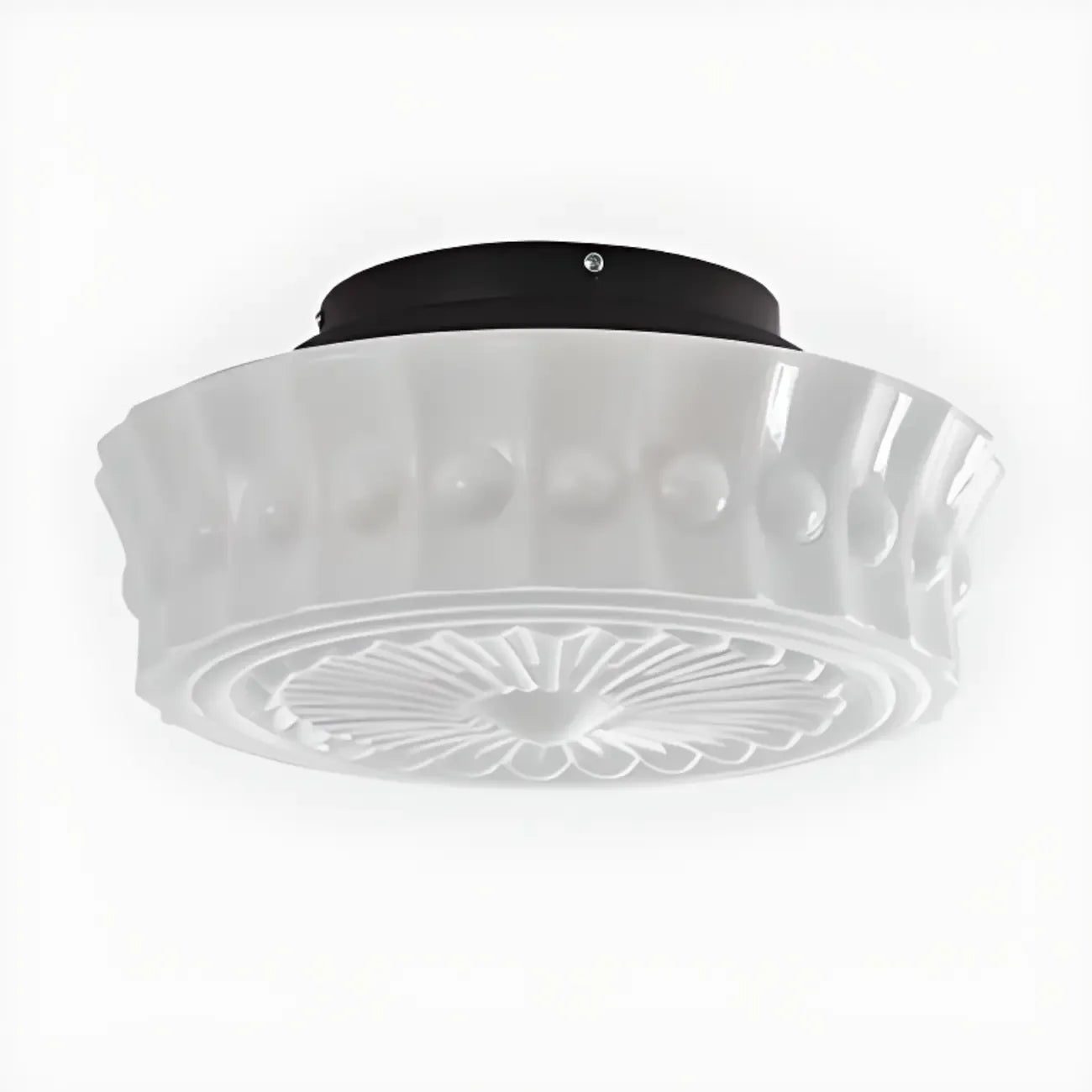 Mini plafonnier tambour ivoire pour salon