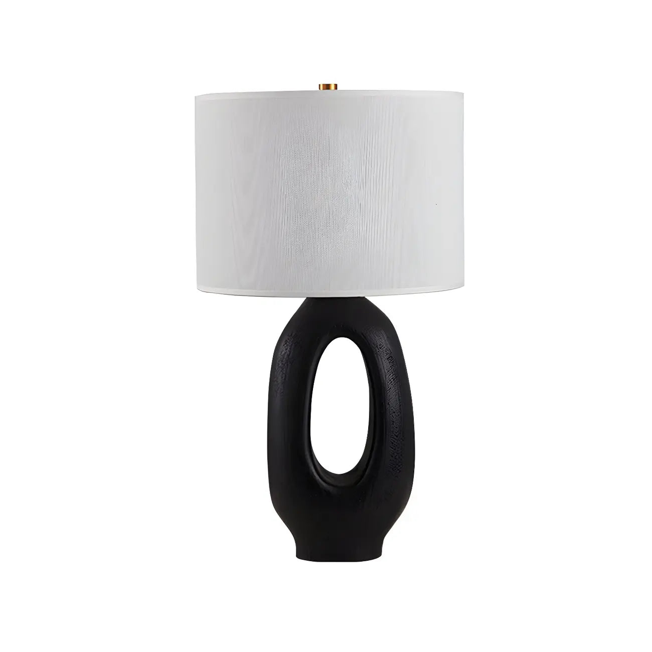 Lampe de table Art Déco avec abat-jour cylindrique et base en résine pour chambre à coucher