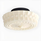Mini plafonnier tambour ivoire pour salon